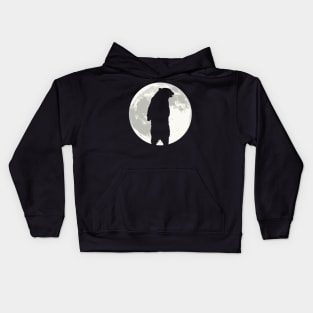 Full Moon Grizzly - Grizzly Bear Halloween Kids Hoodie